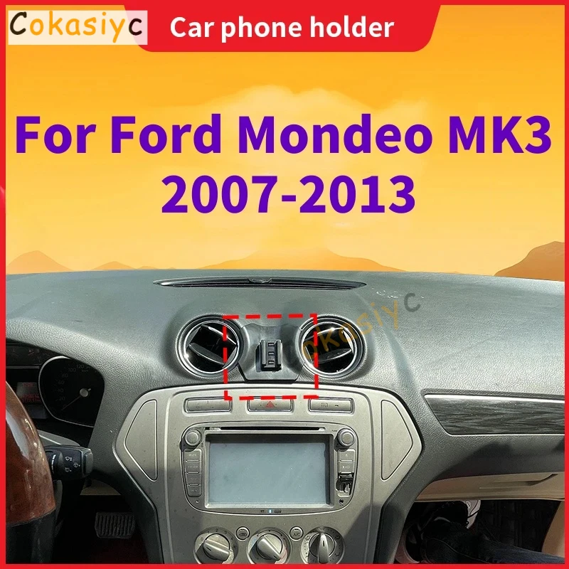 Suporte para Telefone de Carro para Ford Mondeo MK3 2007 2008 2009 2010-2013, Base de Fixação Especial com Carregamento Sem Fio, Acessórios Internos