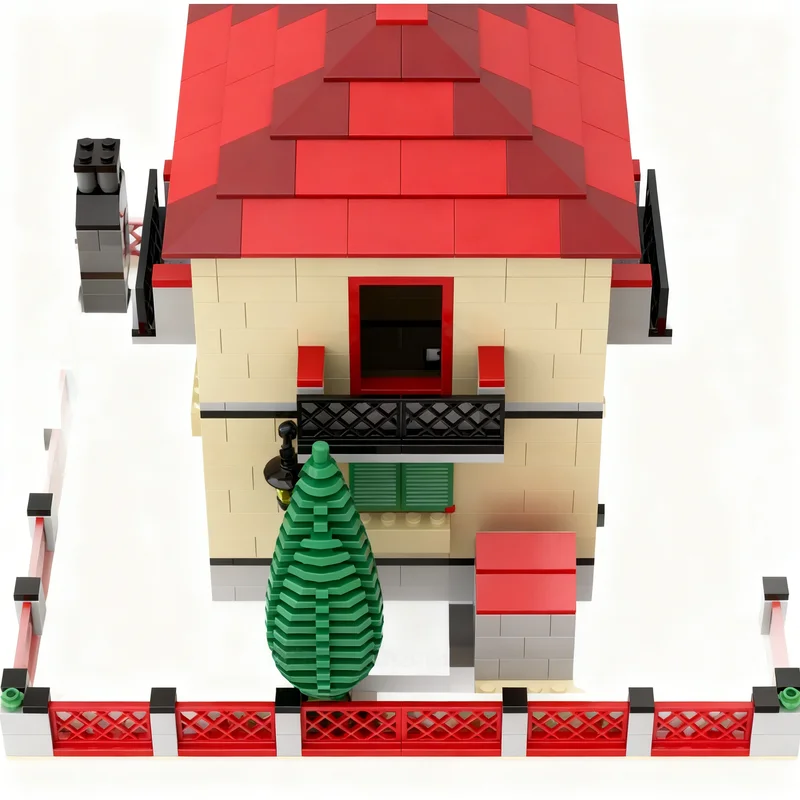 

598PCS MOC Street View Little House Model Custom Building Blocks Architecture DIY Assembly Display Gift Collectible Building Set