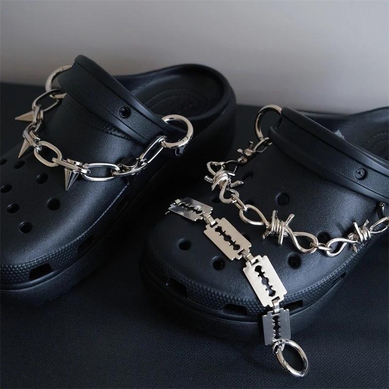 

New Designer For designer shoe charms accessories Chain Accessories Punk Fashion Gift For Clog Shoes Pendant Buckle Decoration