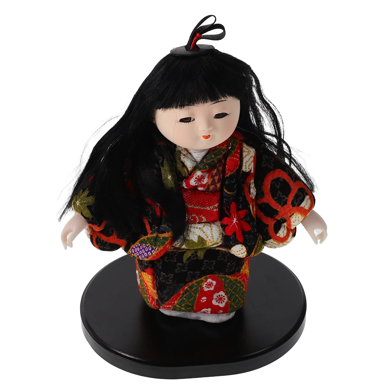 

Japanese Kimono Handmade Geisha Traditional Craft Ornament For Desk Decor Cultural Statue - Mini Kabuki Decoration