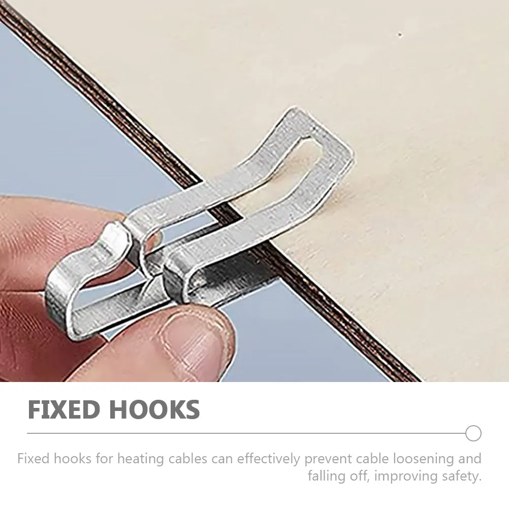 20Pcs Heat Cable Clips and Aluminum Roof Cable Spacers Kit Adjustable Outdoor Gutter Heater Clips Roof Snow Hook