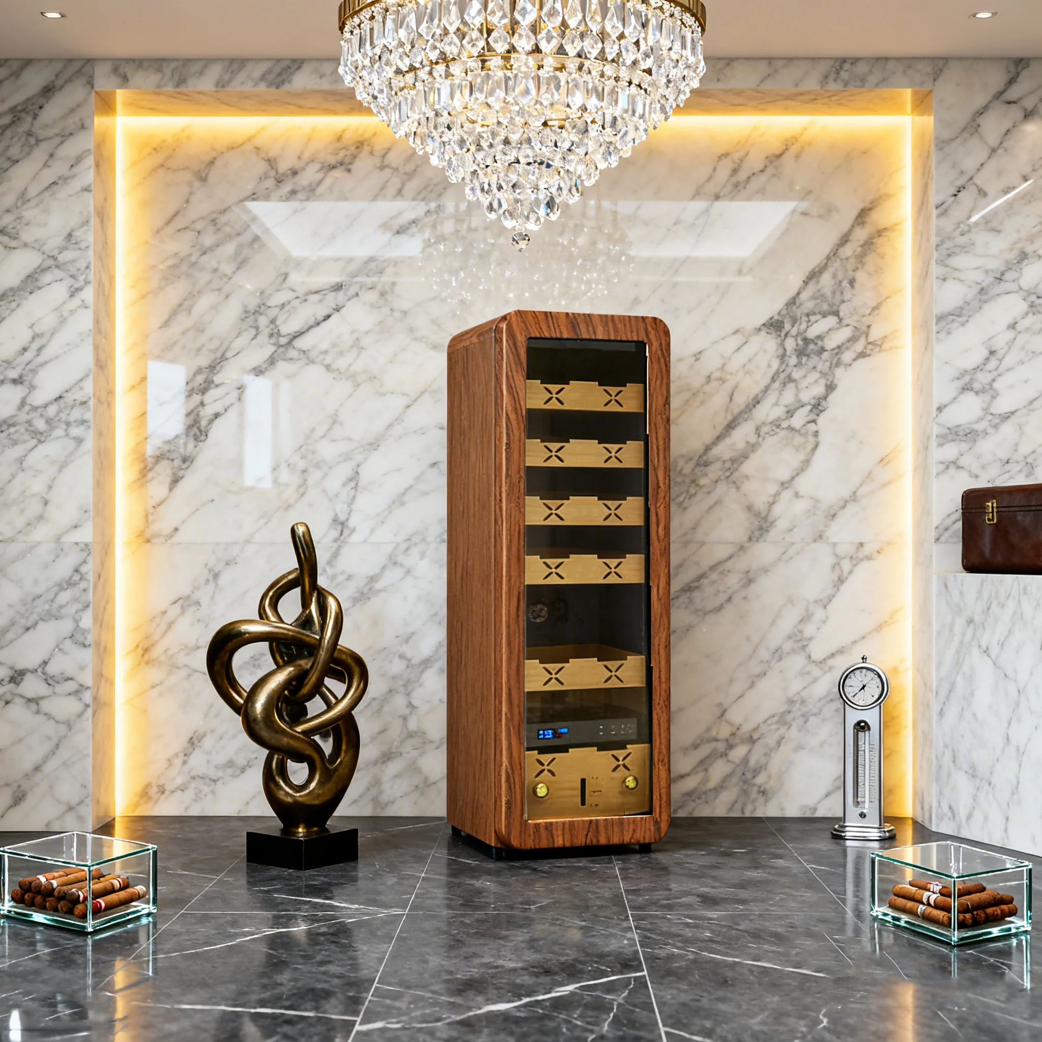 80L New Arrival Cooler Humidor Large Cigar Humidor Display Cigar Cabinet Manufacturer for Cigar Lounge