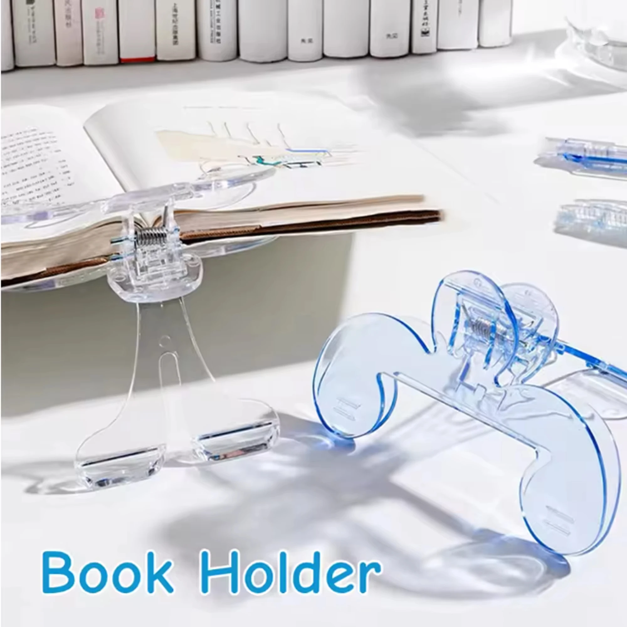 1pcs/3pcsTransparent Large Book Clip Note Functional Book Holder Portable Book Reading Practical Anti-Turning Fixed Clip