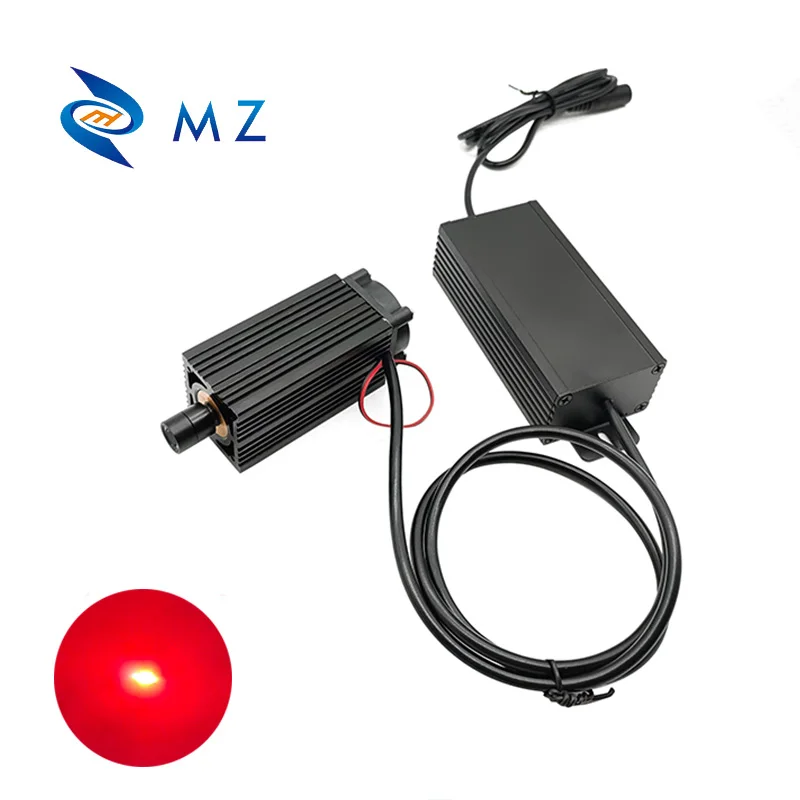 High Brightness Adjustable Focusable 638nm 500mw 1000mw Red Dot Laser Diode Module With Adapter Supply Industrial Grade