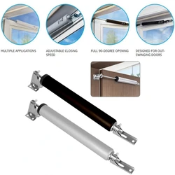 Smooth Heavy Duty Pneumatic Screen and Storm Door Closer Automatic Door Soft Close 90 Degrees Within The Positioning Stop Buffer