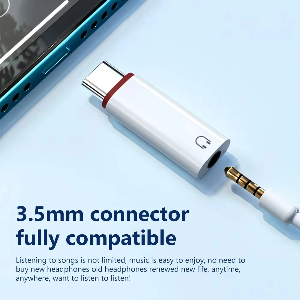 NNBILI Type c To 3.5mm Earphone Adapter 3.5 Jack USB C Audio Converter for iPhone 15 Samsung USB C to 3.5mm Headphone Connector