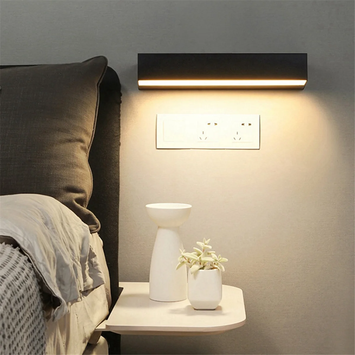 

AA85 Outdoor Waterproof Strip Wall Lamp Garden Porch Wall Lamp Exterior Wall Lighting Advertising Sign Bedside Wall Lamp,F