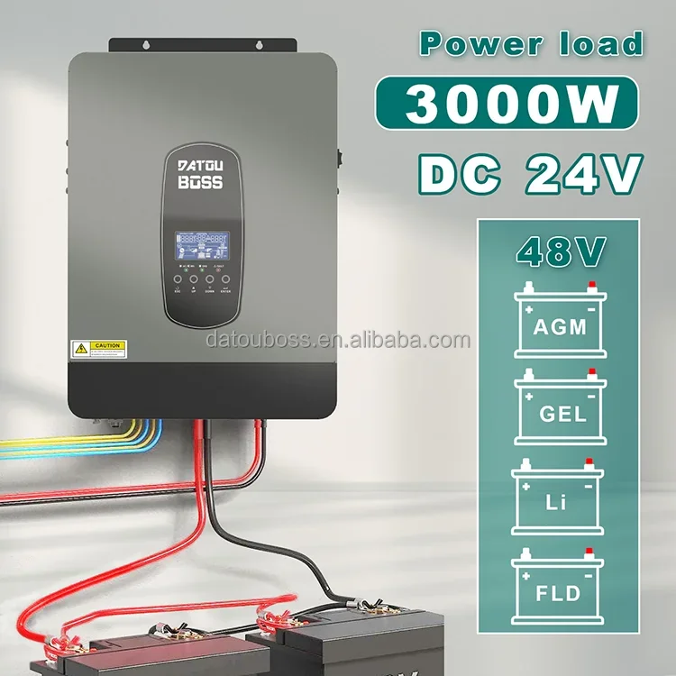 DATOU BOSS 24V 3000W Solar Hybrid Inverter with MPPT 220V 230V Off Grid Pure Sine Wave Inverter SP 3200 Home Solar System