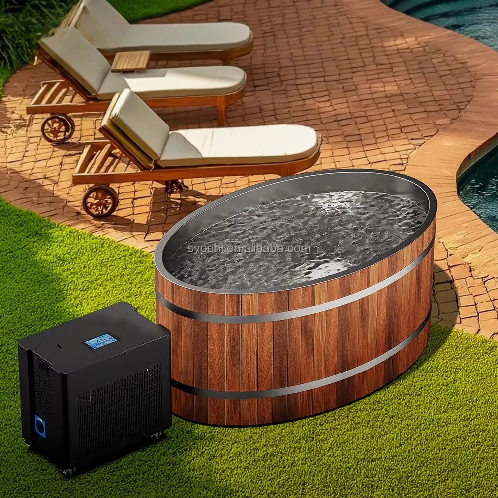 

Syochi Outdoor Redwood 304 Stainless Steel Lined Spa Hot Tub