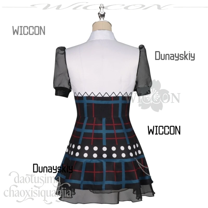 متجر Serein Cos تنورة منقوشة للفتيات في المدرسة الثانوية Y2K Jirai Kei تنورة صغيرة على الطراز القوطي لوليتا كوس رعب للهالوين