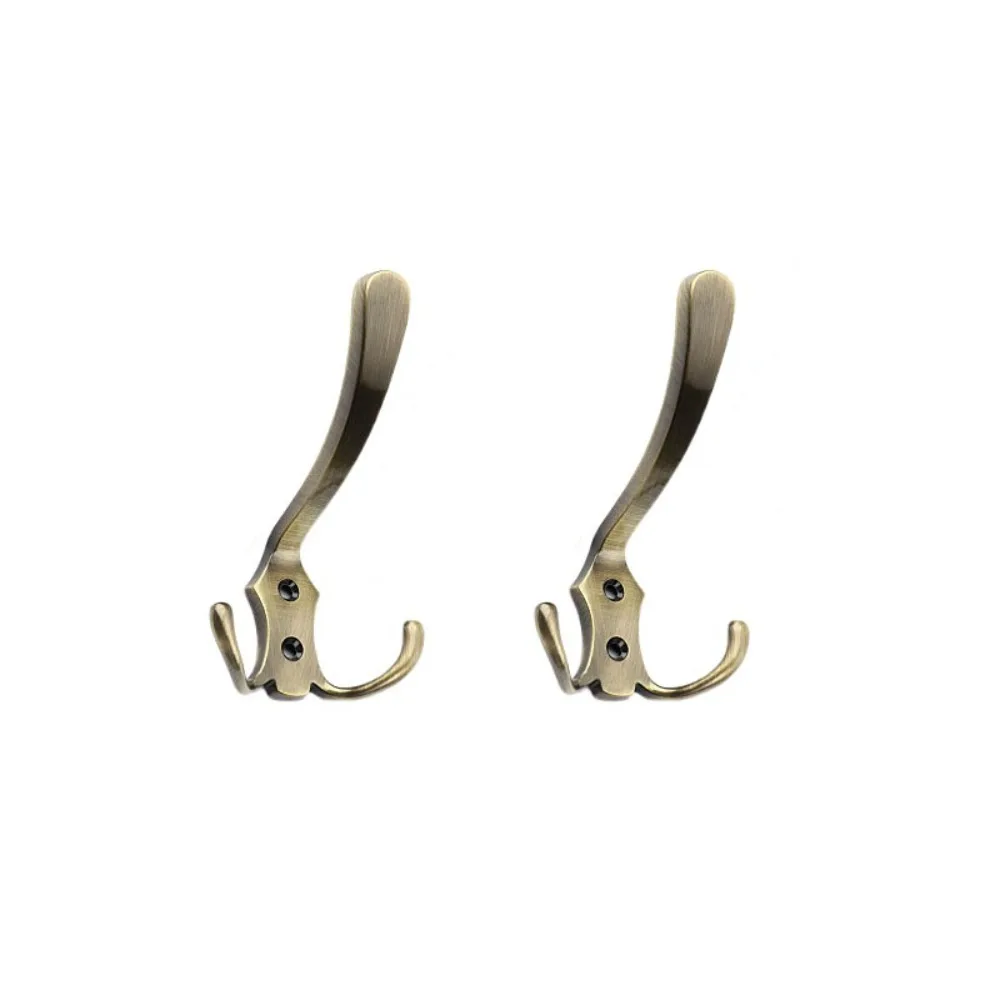 

Antirust 3 Hooks Coat Hook Zinc Alloy Wall Mounted Robe Clothes Rack Stable Strong Load-bearing Capacity Hat Wall Hanger Bedroom