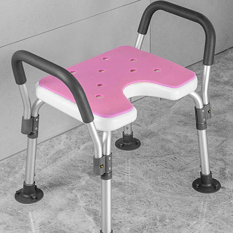 Accesorios de almacenamiento, Silla de baño, tocador, taburete de Metal nórdico para exteriores, Silla Plegable apilable de diseño para discapacitados, muebles de salón