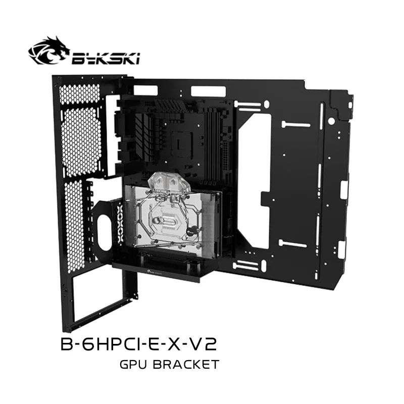 Imagem -06 - Bykski-pci Express Connector para pc Gpu Cards Invertendo o Suporte Riser Triplo Slots Card Cabo Flexível Montagem Vertical Pci-e 25 Centímetros