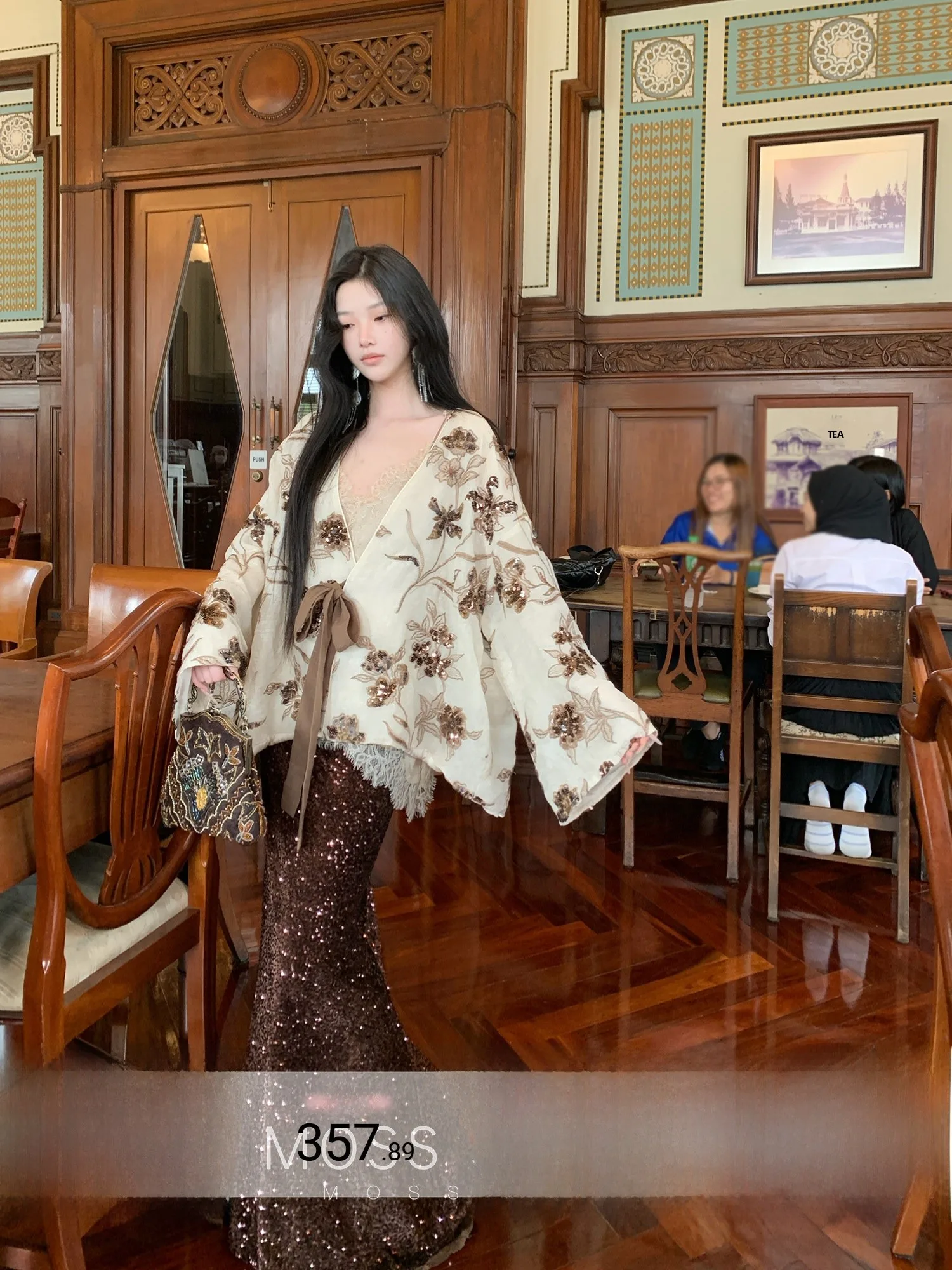 

Романтичная бархатная юбка с богатой отделкой и пайетками для женщин, прямого кроя, с завышенной талией, весна-лето, новинка