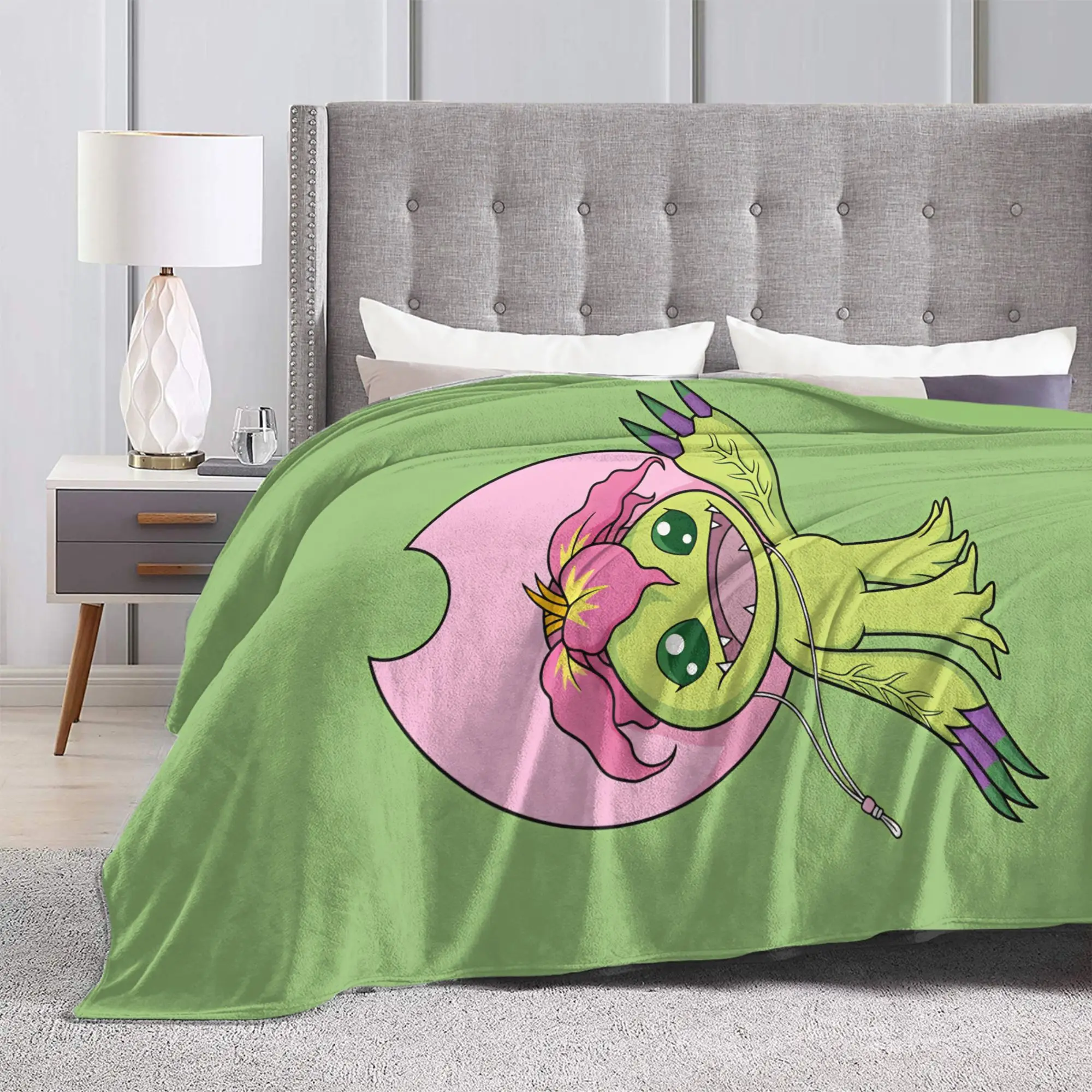 Digimon Pink Crest Banner Super Warm Blanket  Kids Adult Plush Throw Blanket Novelty Bedroom Flannel Bedspread Sofa Bed Cover