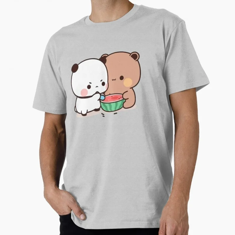 

Bubu and Dudu enjoying the watermelon Gift t shirt ‌kawaii‌ Panda Bear Cartoon Graphic tee Cute Y2K Clothes All size Tee S-6XL