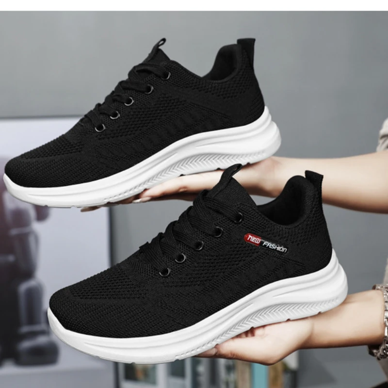 Women\'s 2024 Spring and Autumn New Knitted Women\'s Shoes Shoes Soft Sole Casual Sports Shoes for Women sneakers