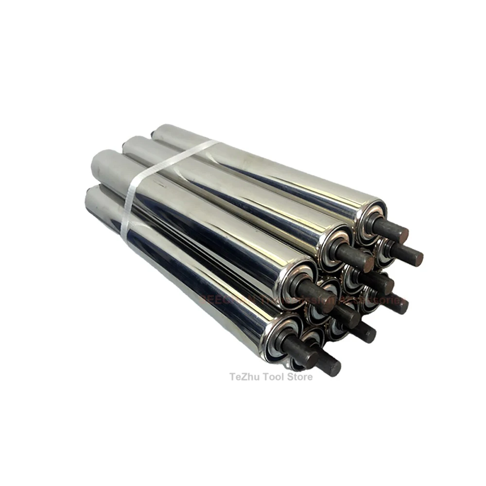 1Pcs Dia 25mm 38mm Stainless Steel Conveyor Rollers Unpowered Rollers Conveyor Total Tube Length 100mm - 700mm