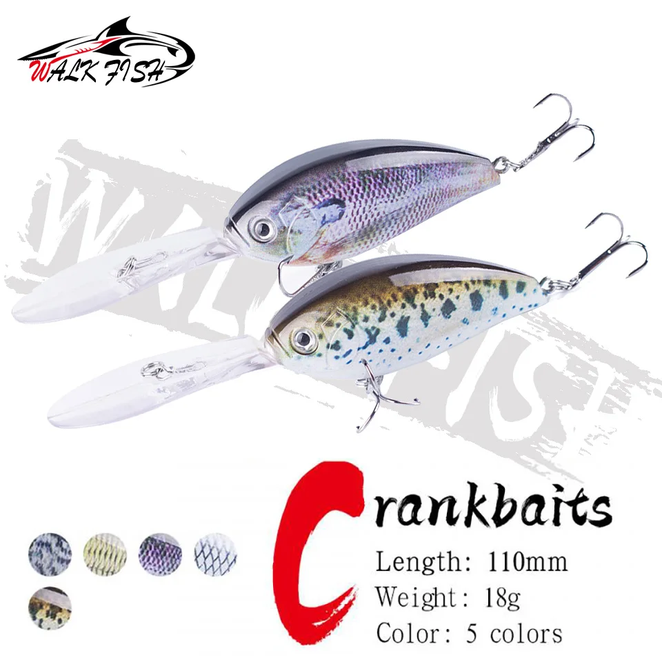 WALK FISH-señuelo flotante Wobbler para Pesca, cebo Artificial de 11cm y 18g, 1 piezas