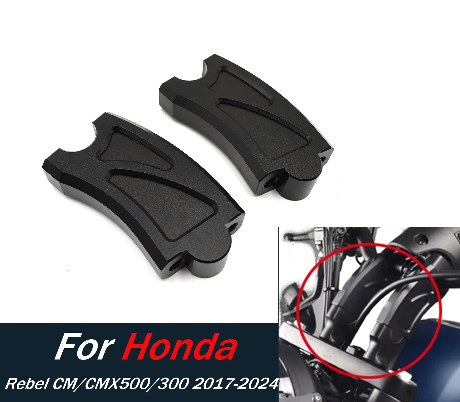 

﻿ Подставки для руля мотоцикла, адаптеры для подъемного зажима для Honda Rebel CMX500 CMX300 2017-2023 2021 2020, аксессуар ﻿