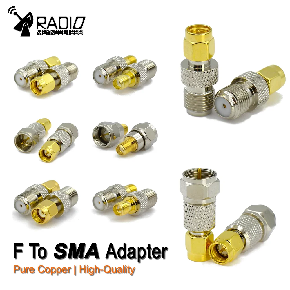 F TV Männlich Weiblich RF Adapter SMA Stecker auf F Weibliche jack Koax Stecker F Typ Gerade Test Konverter Großhandel Neue