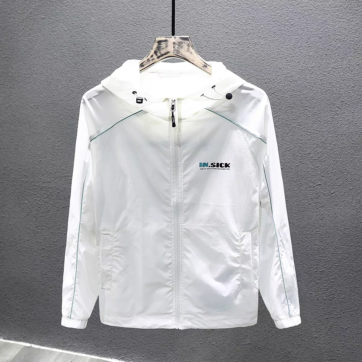 

Premium Feel Lightweight Summer Men's Hooded Sun Protection Jaet Breathable Couple Sle Skin Clothes Loose Fit Youth Trend