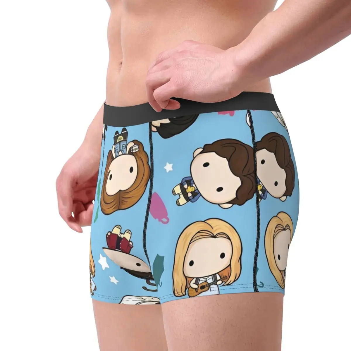 كارتون فريندز كوميدي الملابس الداخلية التلفزيون الأمريكي الذكور السراويل ملخصات تنفس الملاكم السراويل جودة كبيرة الحجم السروال #3