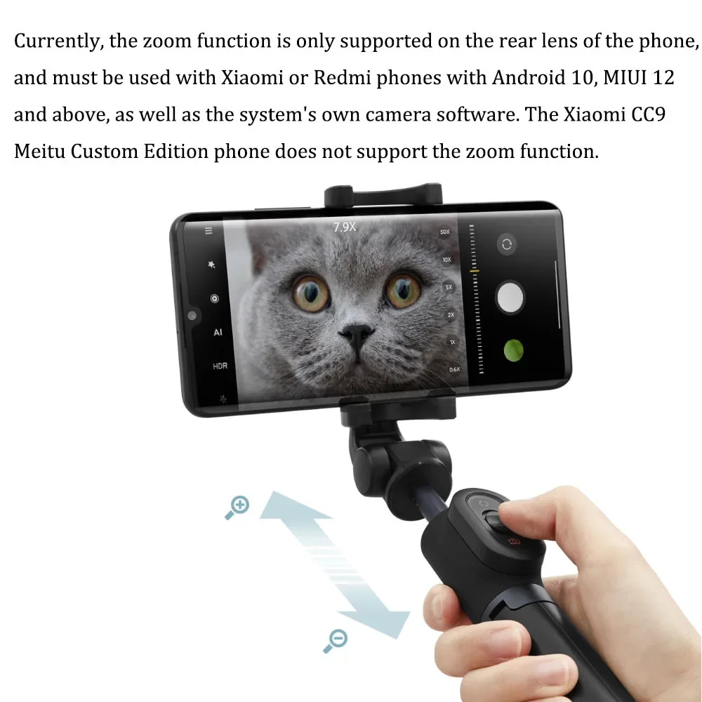 Xiaomi Zoom Tripod Selfie Stick Bluetooth-compatible Remote Foldable Extendable Monopod for iOS Android 360° Rotatable