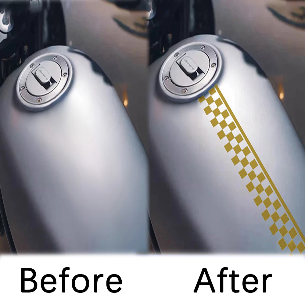 50cm Motorrad-Aufkleber Auto-Tankverkleidung Streifen PVC DIY Kraftstofftank-Aufkleber Wasserdicht für Rennmotorrad-Zubehör – Detail 5