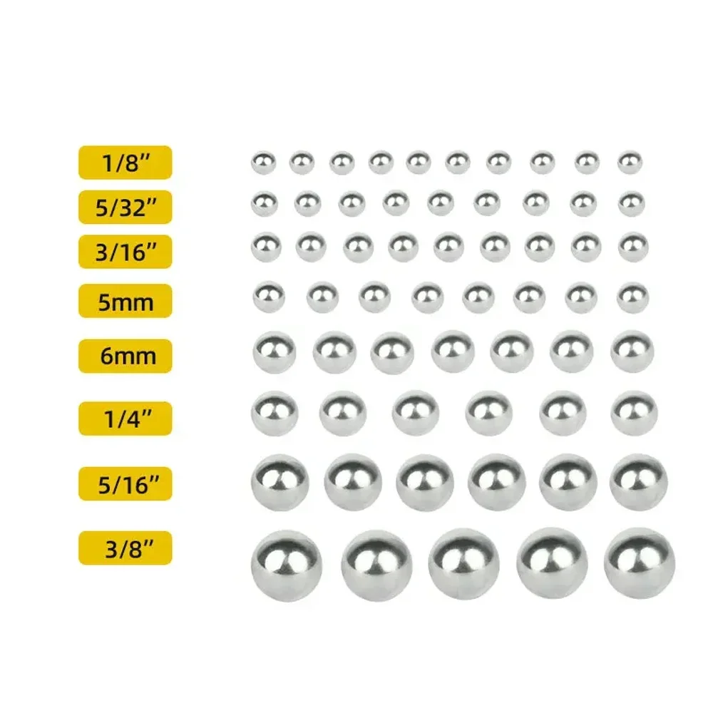 Bicycle Carbon Steel Loose Ball Bearing Dia. 1/4 1/8 3/8 3/16 5/16 5/32-inch 5mm 6mm for MTB Kids Bike Scooter