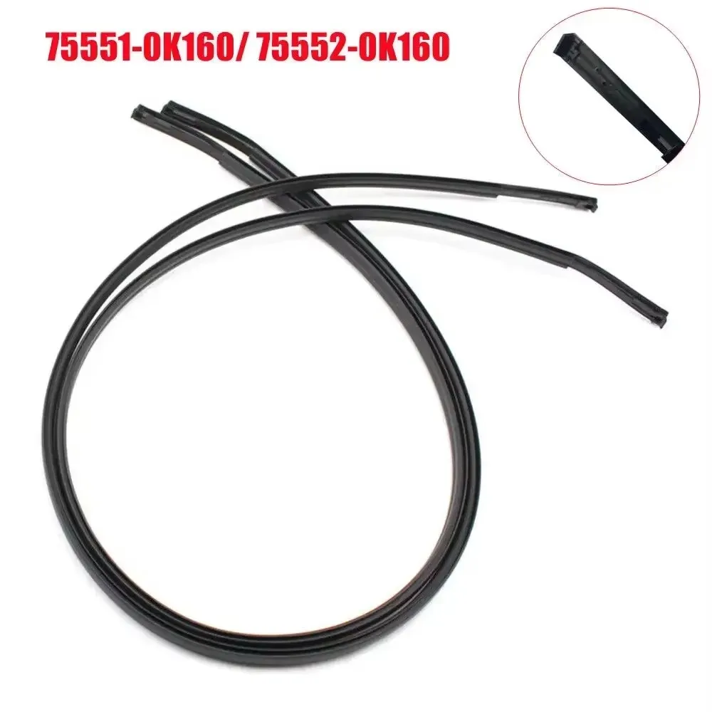 2 uds para Toyota Hilux puertas dobles izquierda derecha techo de coche moldura de goma tiras de sellado embellecedor 75551-0K16