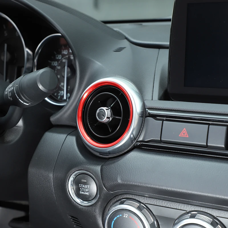 Für Mazda MX-5/Fiat 124/Abarth 124 ab Baujahr 2016, Armaturenbrett-Displayrahmen, Dekorativer Ring, Auto-Innenausstattung, Aluminiumlegierung – Detail 19