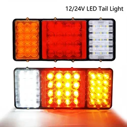 IP68 Waterproof 12V 24V LED Truck Trailer Tail Light Assembly Turn Signal Brake Reverse Light For Lorry Tractor