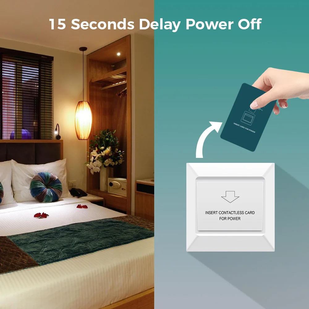 hiread Wall Access Control Energy Saving With 125KHz ID Card Like TK4100/T5577/EM4305 for Hotel Room electronic induction switch