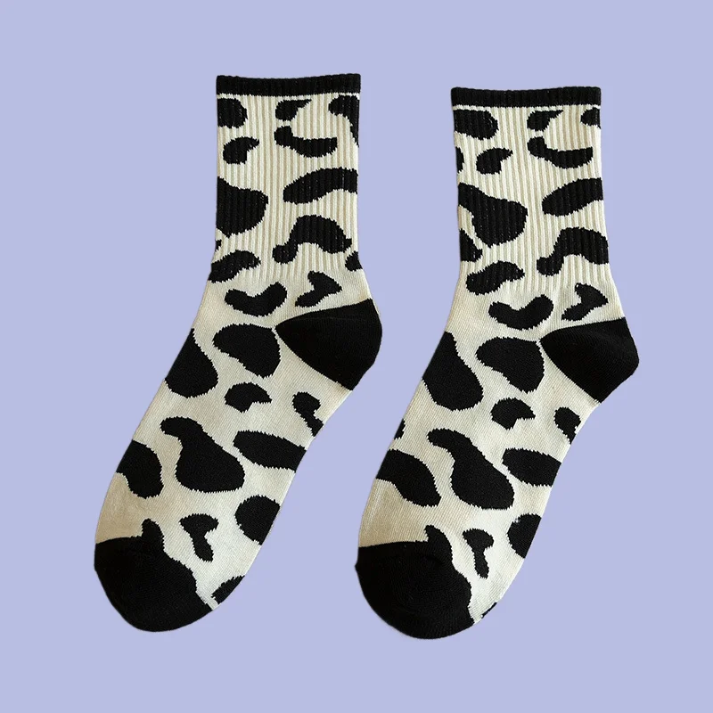 Chaussettes de dehors Décontractées pour Étudiant, Noir et Blanc, Style Japonais, Assorties avec Tout, Nouvelle Collection Printemps et Été, 3/6 Paires