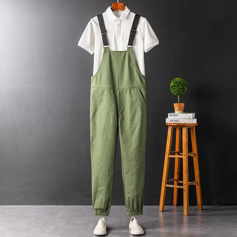 

Retro Lazy Sle Men's Casual Pants Loose Straight Leg Cargo Pants Youthful Vitali Cotton Plain Color Antimicrobial