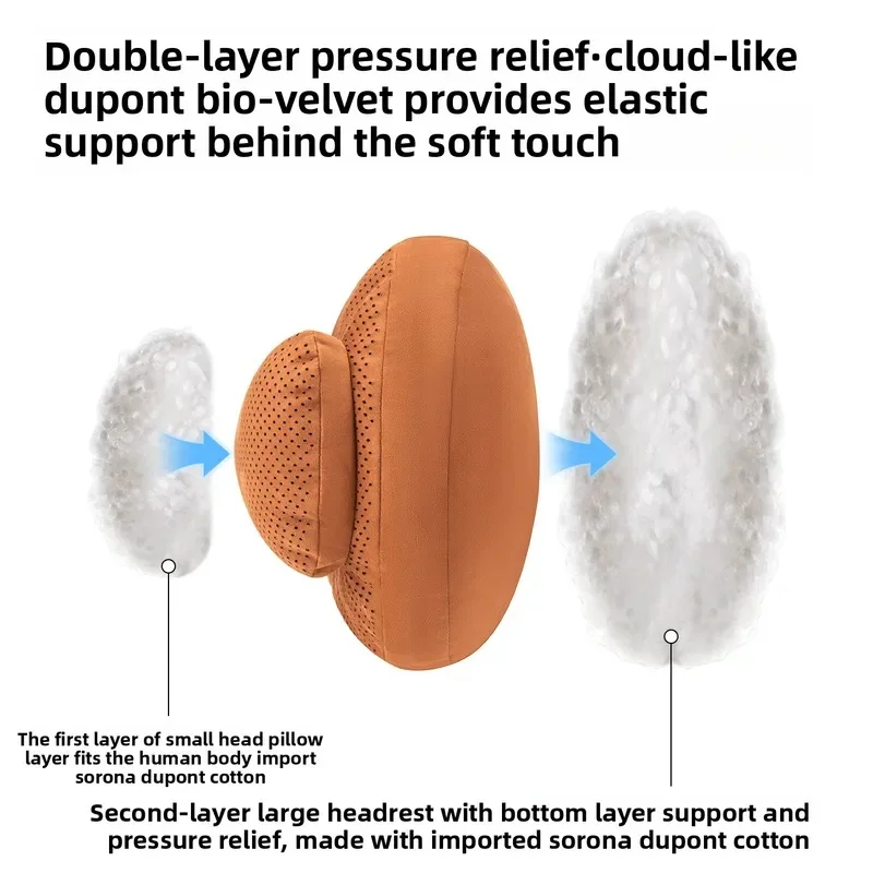 High Quality Leather Cushion Unit, Neck & Lumbar Support Pillow, Breathable Feature, Universal SUV Fit, Interior Decor Piece