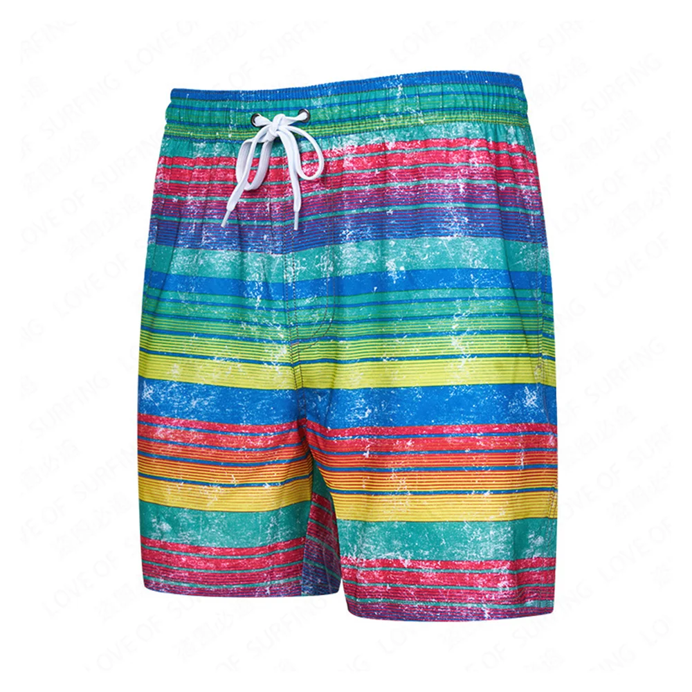 

New Summer Water Surfing Beach Sports Swimming Beach Shorts Men's Quick Drying Casual Swim Pants UV Resistant Shorts Customized