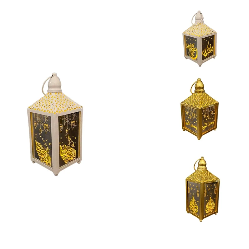 FULL-Elegant Square Ramadan Hanging Light Eid Mubarak Elements Light Eid Ramadan Lamp