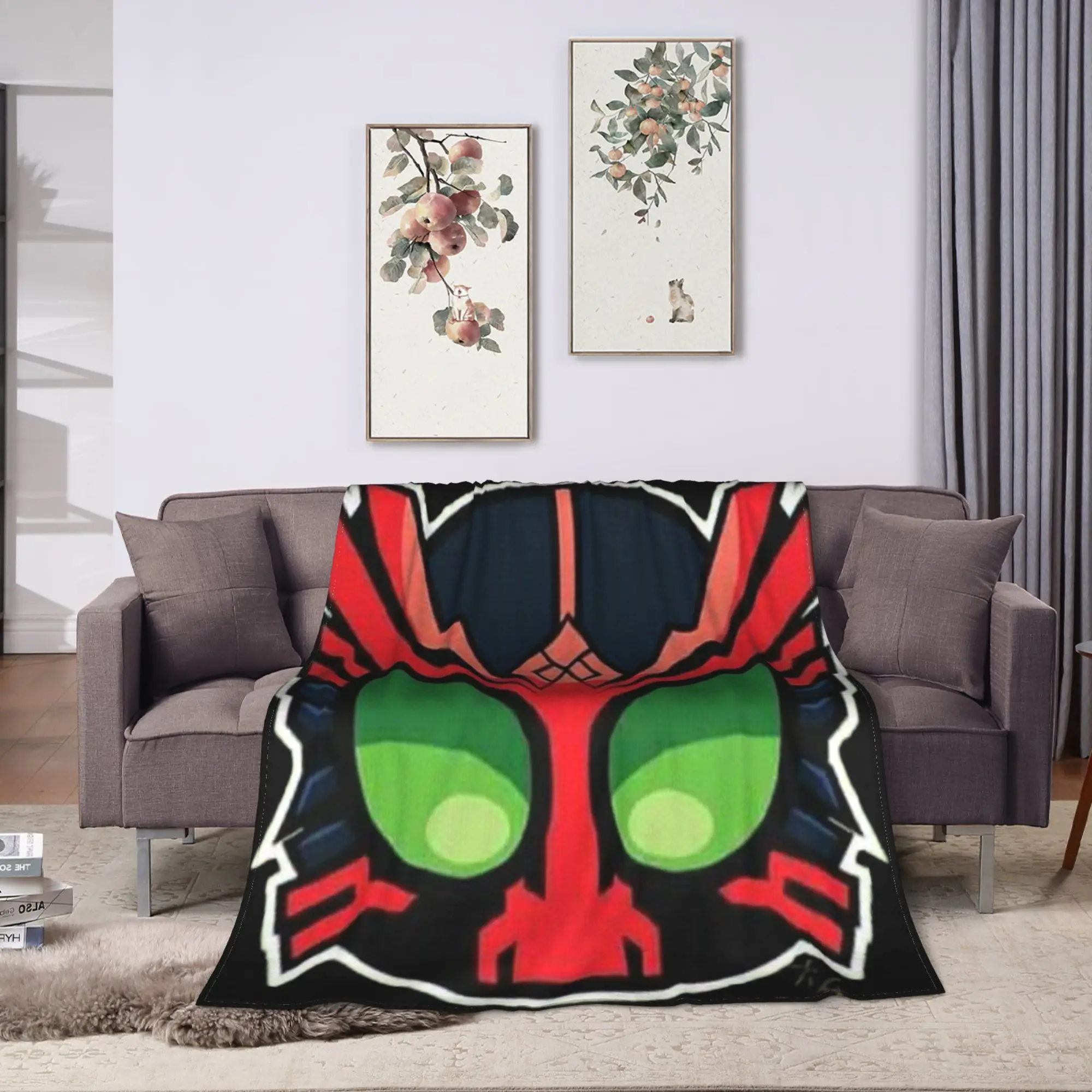 Kamen Rider Cartoon Blanket Quality Warm Soft  Throw Blanket Winter Decorative Living Room Comfortable Bedspread