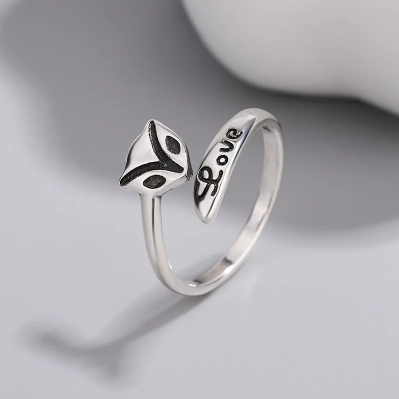 

925 Sterling Silver Fox Open Rings For Women Wedding Ladies Rings Luxury Fine Jewelry Accessories Wholesale Jewellery Money 925