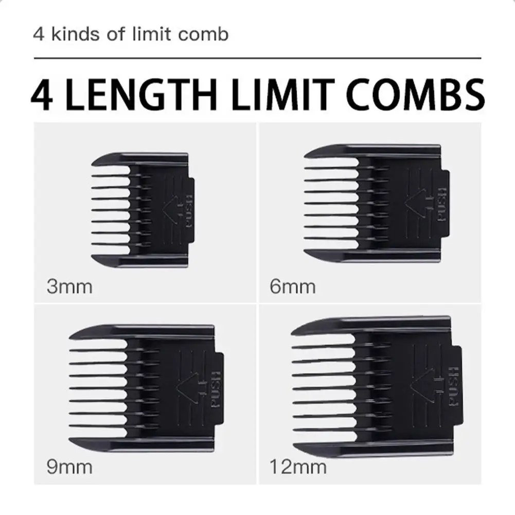 USB Rechargeable Pet Hair Clipper Kit, Low-Noise wireless Dog & Cat Grooming Trimmer with Adjustable 4 Length Guide Combs,Home - view 2