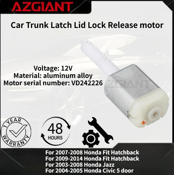 

For 2007-2008 Honda Fit Hatchback/Civic 5 door 2004-2005 Car Trunk Latch Lid Lock Release motor Brand new parts Accessories OEM