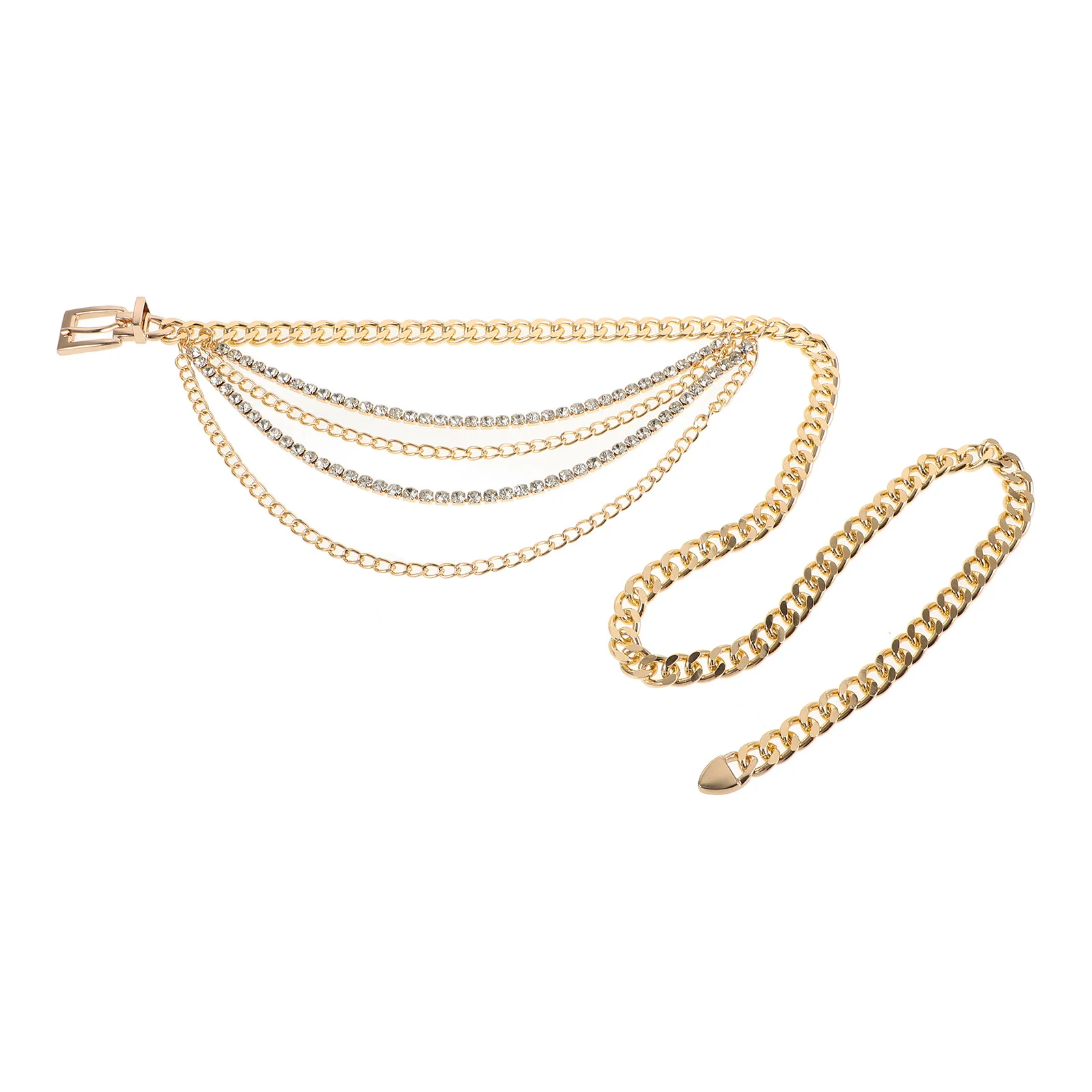 

Golden Hollow Out Waist Chain for Women Metal Chain Belt Dress Elegant Body Jewelry Wedding Party Night Out Fashion Accessory