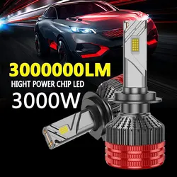 YBN LED  Canbus Headlight Lamp Bulb 3000W Light for Vehicle Lighthouse 6500K 12v 24v 36V H7 H1 H3 H11 H8 H9 9005 9006 HB3 HB4