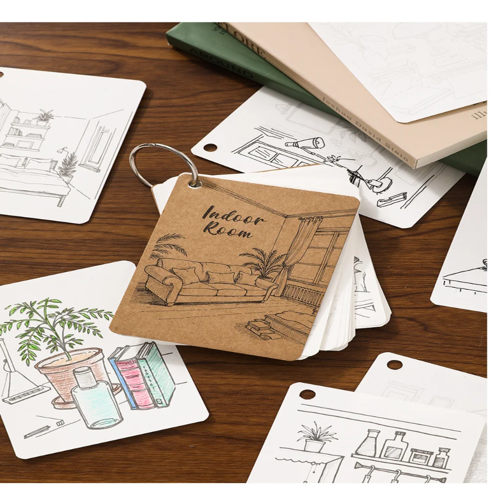Art Sketch Pad Simple Loose Leaf Notebook Ring Buckle Sketchbook Portable Drawing Notebook For Students Art Classes