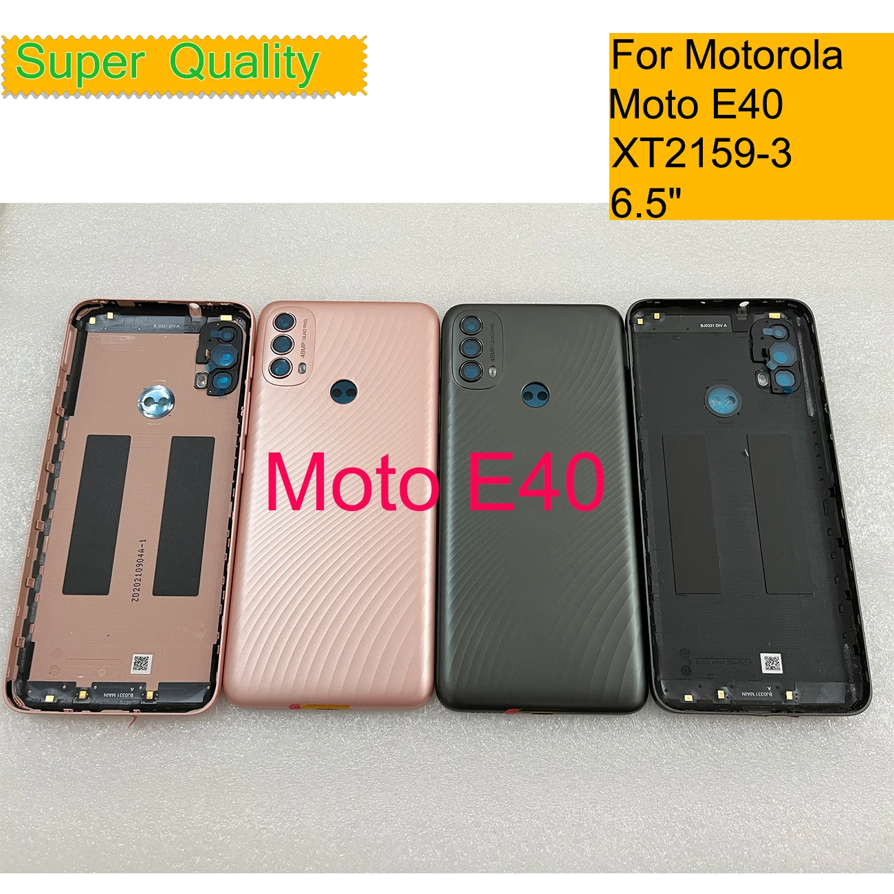 10Pcs/Lot For Motorola Moto E40 Housing Battery Cover For Moto E40 Back Cover Case Rear Door Chassis Shell Replacement