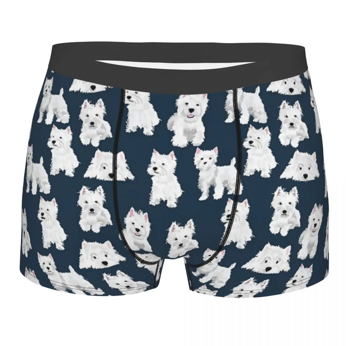 Sexy Boxer Westie Shorts Panties Briefs Men's Underwear West Highland Terrier Dog Cute Puppy Soft Underpants for Homme S-XXL