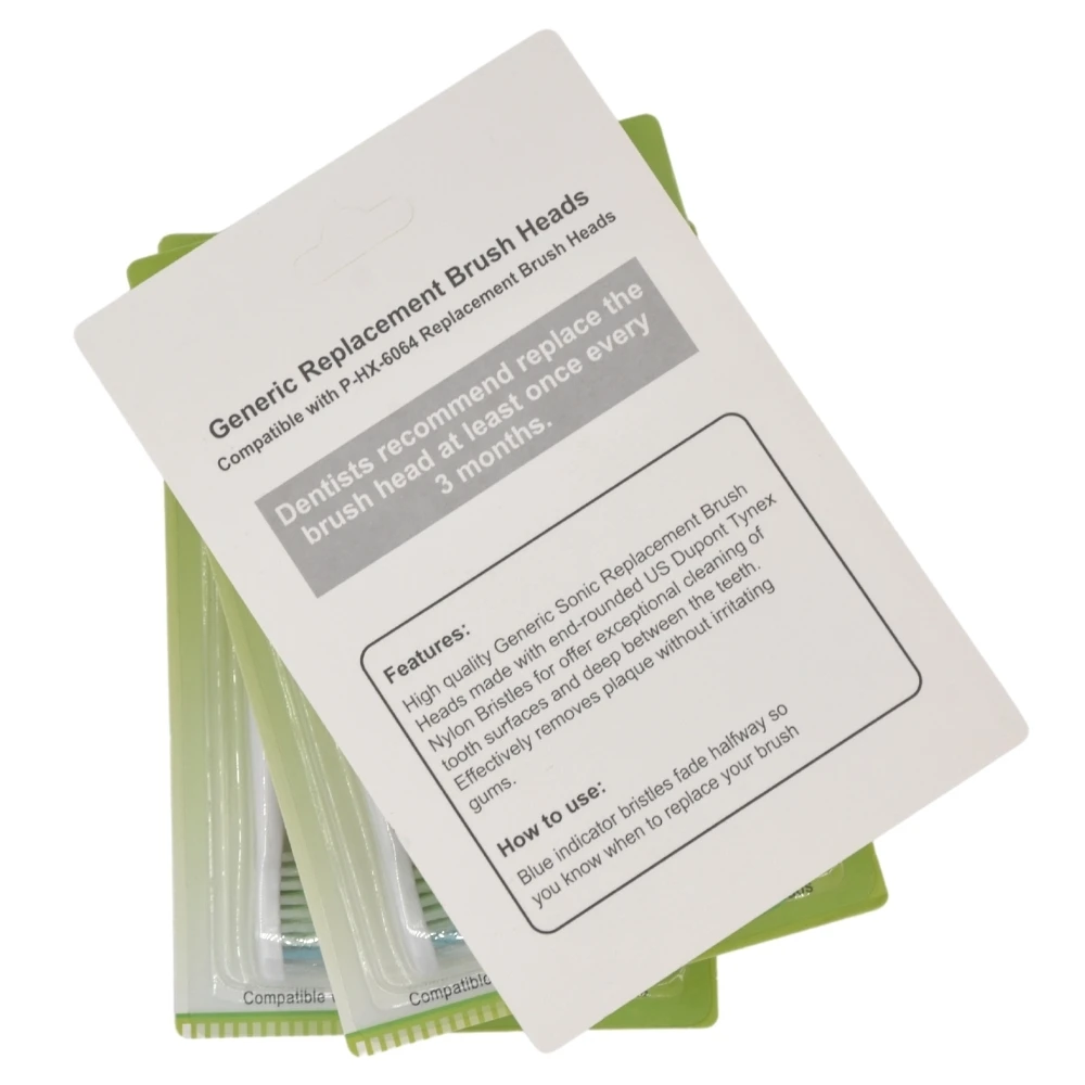 8 pezzi testine di ricambio per spazzolino HX6064 nero per HX3226/HX6063/HX6730/HX9352/HX9362/HX9372/HX9332 setole morbide sostituire gli ugelli