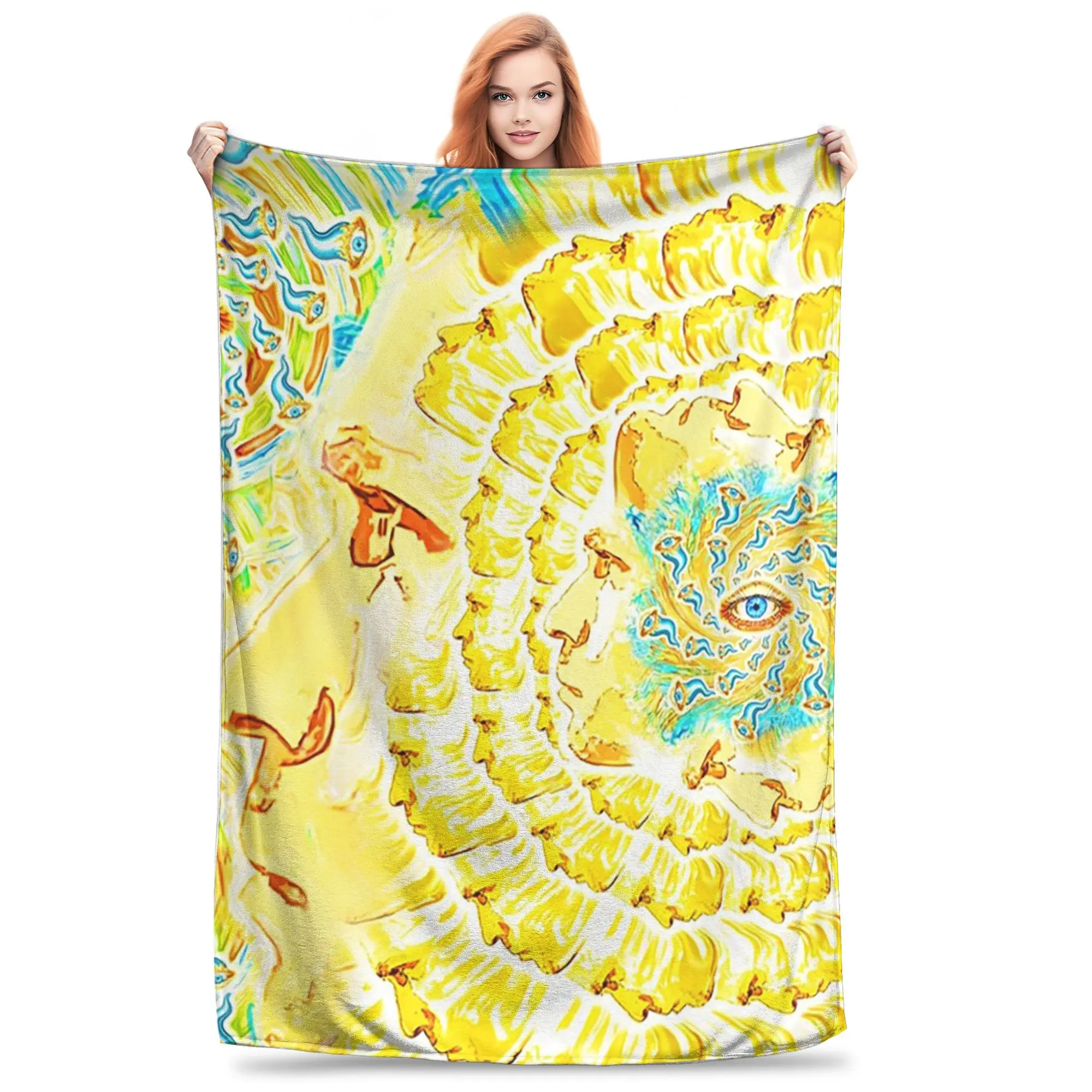 

InnerPercpticality Blankets Portable Fleece Sofa Throw Blanket for Couch Bedding Outdoor Throws Bedspread Quilt